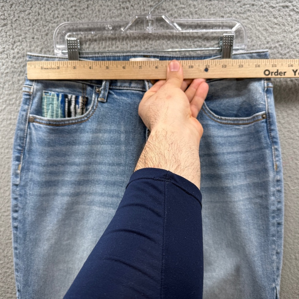 Driftwood Indie Jeans Women’s Size W27 Flared Crop Patchwork Raw Hem Boho Hippie - Picture 3 of 16